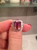 Серебряное кольцо с бразильским аметрином - Одесса