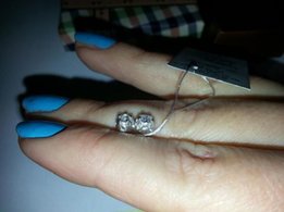 Серебряные серьги гвоздики - Днепр