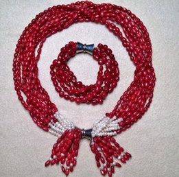 Коралловое колье и браслет - Киев