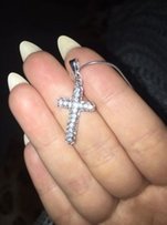 Серебреный крестик и цепочка - Киев