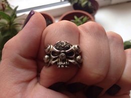 Серебряное кольцо череп - Одесса