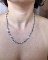 Новая серебряная Цепь скрепка - Киев