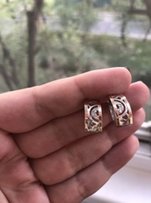 Серьги серебряные с позолотой - Киев