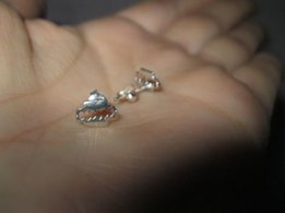 Новые серебряные сережки Лезвие 925 проба - Днепр