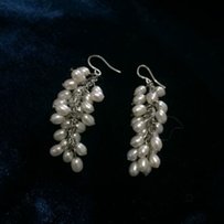 Продам серебряные сережки гроздья с жемчугом - Киев