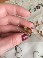 Серьги 875 пробы с цитрином - Днепр