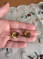 Серьги 875 пробы с цитрином - Днепр