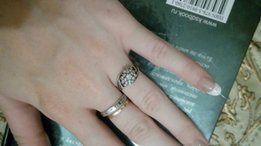 Серебрянное кольцо с фианитами - Киев