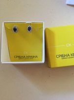 Серебряные серьги с сапфирами - Киев