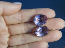 Серьги серебряные с александритами, 875 проба, СССР - Славянск