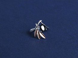 Кольцо серебряное с золотыми накладками - Славянск