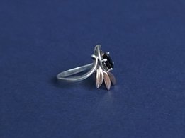 Кольцо серебряное с золотыми накладками - Славянск