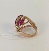 Кольцо с рубином золото 583 проба, СССР, арт.6361 А - Запорожье
