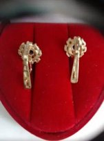 Сережки золотые золоті 585 с сапфирами 0,2ct 3,6г - Львов
