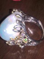 Кольцо из серебра 925 с натуральным жемчугом барокко - Киев