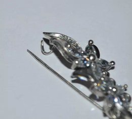 Шикарная брошь цирконий серебро серебро 875 проба звезда вес 5,33 грам - Мелитополь