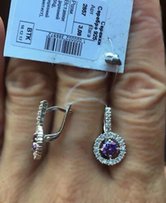 Стильные серьги. Серебро.Реальные фото.4 цвета. - Одесса