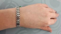 Акция + Серебряный браслет бисмарк двусторонний+накладки. серебро 925 - Запорожье