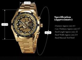 Мужские механические часы скелетон Winner Skeleton (Forsining) GOLD - Бердянск