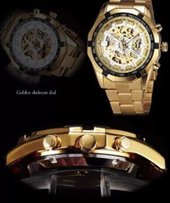Мужские механические часы скелетон Winner Skeleton (Forsining) GOLD - Бердянск