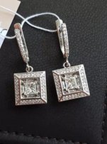 Бриллиантовые серьги 1.5ct - Харьков
