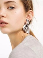 Zara серьги серебряные - Белая Церковь