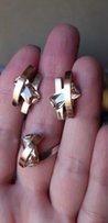 Серьги и кольцо серебро с элементами позолоты - Мариуполь