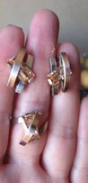 Серьги и кольцо серебро с элементами позолоты - Мариуполь