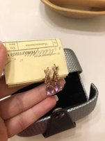 Золотые серьги 585 пробы с аметистами. Вес 4.28 - Киев