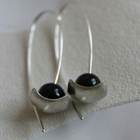 Серебряные серьги с натуральными камнями - Белая Церковь