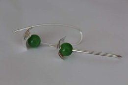 Серебряные серьги с натуральными камнями - Белая Церковь