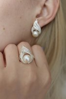 Серебряный набор с жемчугом - Белая Церковь