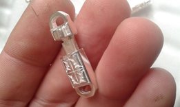 Кожаный шнур с серебряными вставками - Харьков